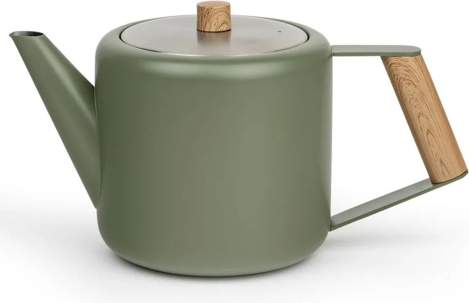 Zielony dzbanek do herbaty ze stali nierdzewnej 1,1 l Duet Boston – Bredemeijer