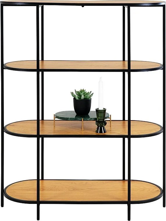 Regał Życie, Brązowy, 36x85x111 cm, Kendra Home