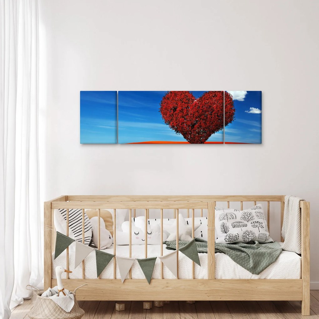 Obraz - Serce z drzewa (170x50 cm)