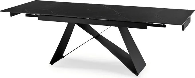 Stół Rozkładany Prostokątny VICTOR 160-240 cm Ceramiczny Czarny do Jadalni Loft