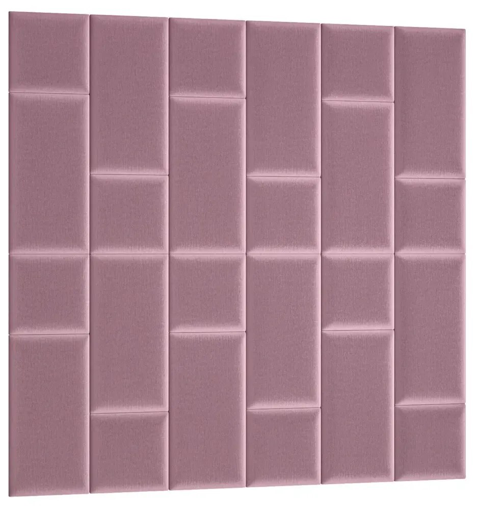 Zestaw 24 paneli tapicerowanych QUADRATTA 180x180 różowy ELTAP