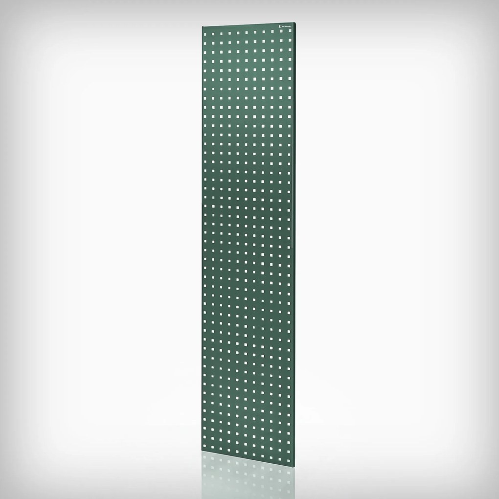 Tablica perforowana do regału zielona: JOHNNY, 2 sztuki, 1800 x 20 x 420 mm