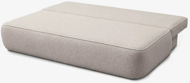 Sofa z Funkcją Spania ARVETO Kremowa Boucle Nowoczesna