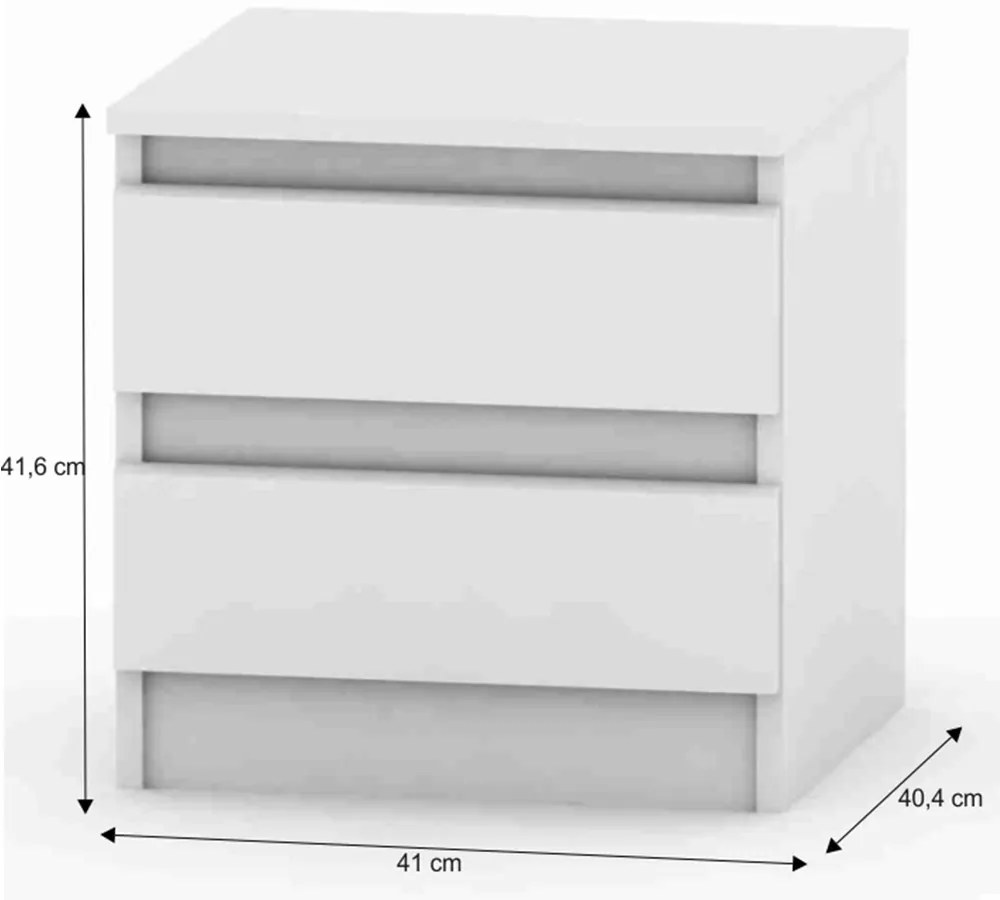 Szafka nocna HANY NEW 002, biała