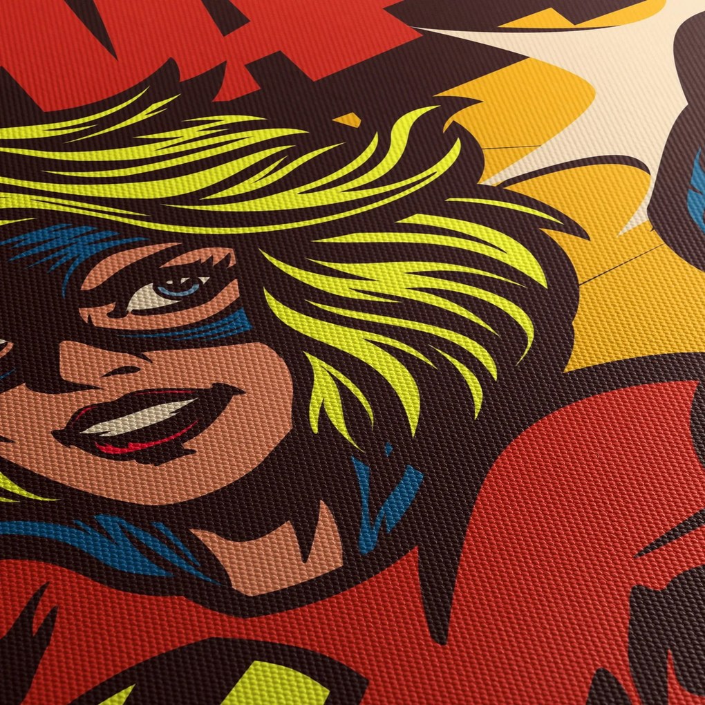 Obraz - Komiks (z zegarem) (90x30 cm)