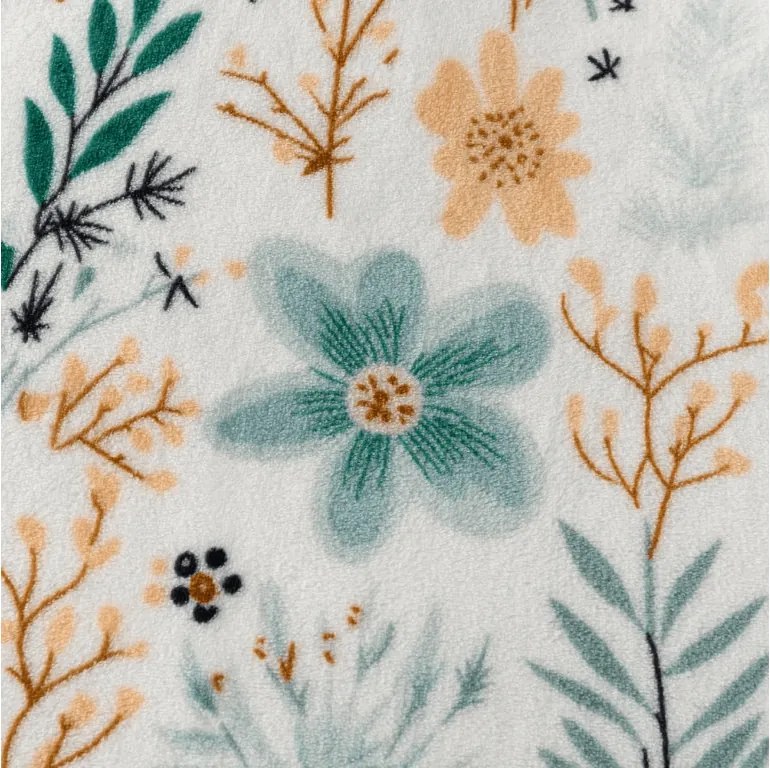 Mikropluszowy koc BOTANELLA, niebieski Rozmiar: 150 x 200 cm