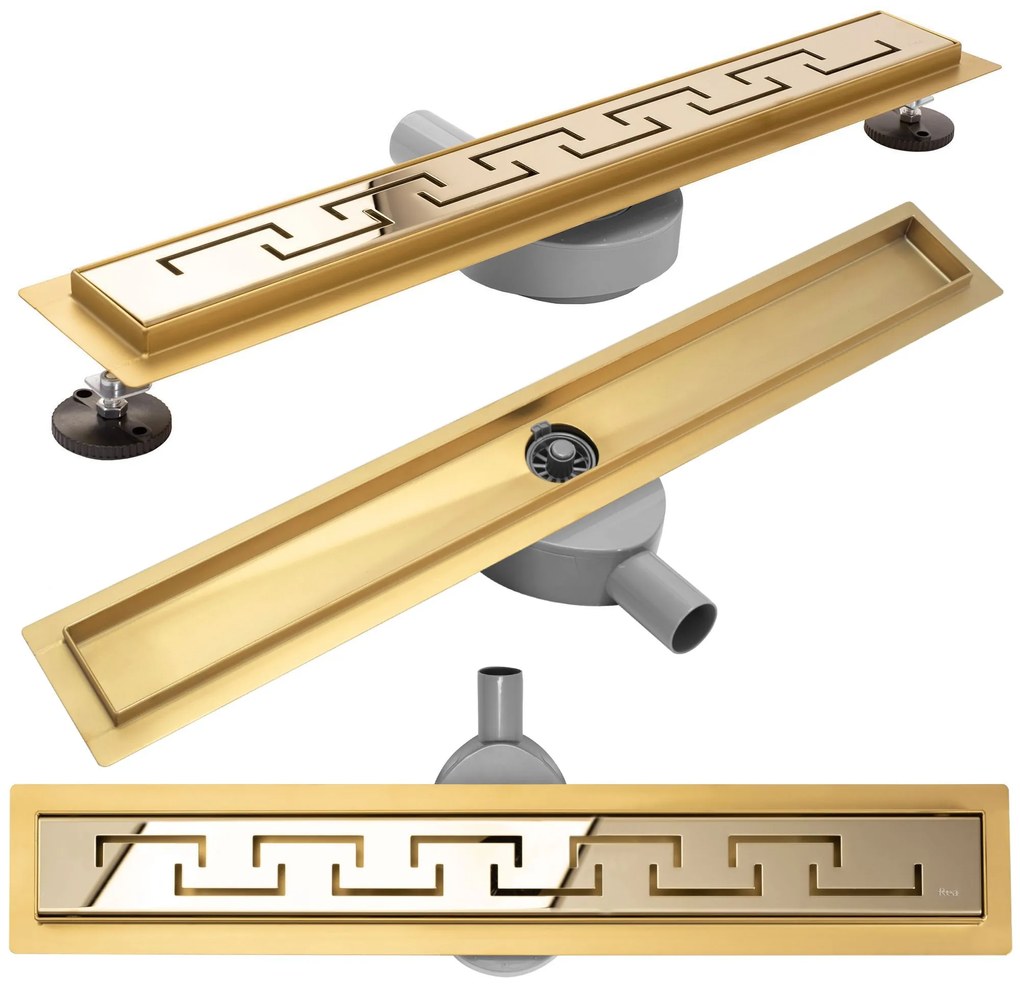 Odpływ Liniowy REA GREEK PRO Złoty 80