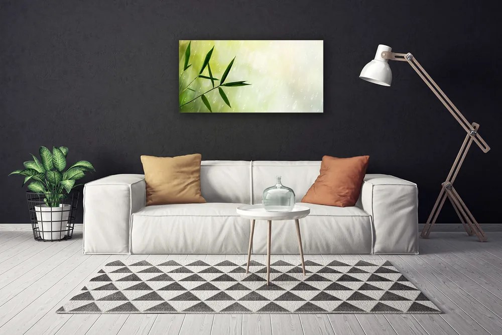 Fotoobraz na płótnie Liście w Strugach Deszczu