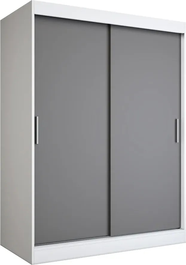 Szafa przesuwna 150 cm biały + antracyt E8-W90