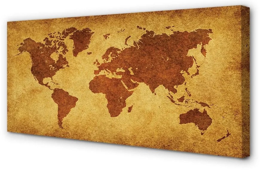 Duży obraz na płótnie Stara Brązowa Mapa