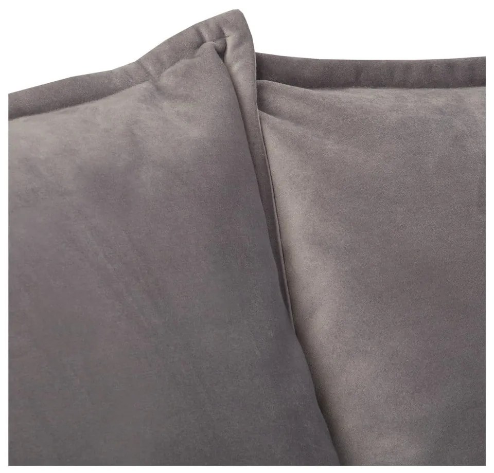 Szara aksamitna sofa 138 cm Juli – Ropez