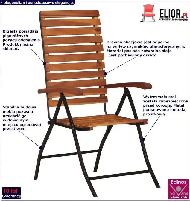 Zestaw krzeseł ogrodowych S8-K65