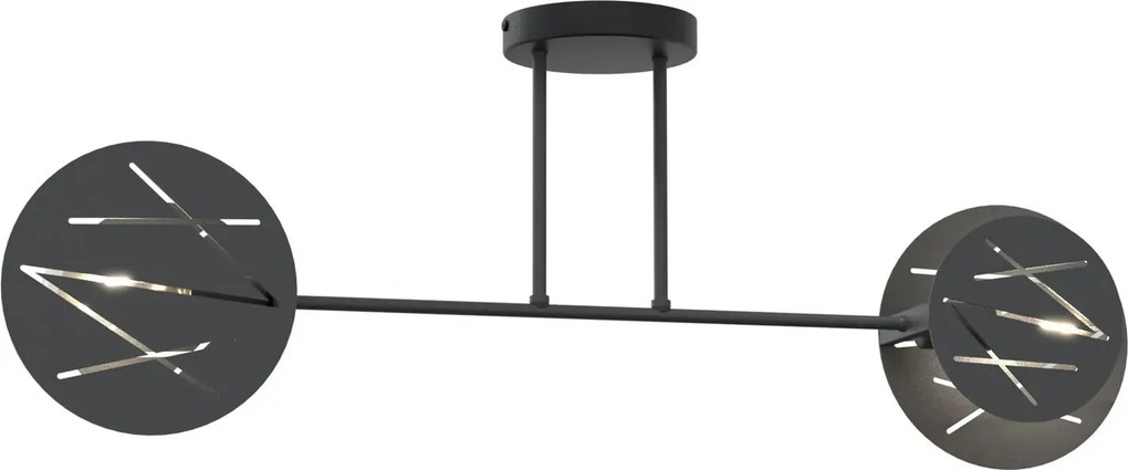 Czarna industrialna lampa sufitowa - D153 P9-P77