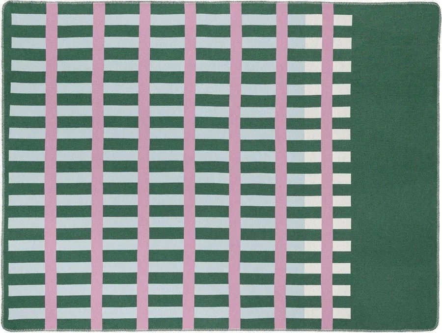 Zielono-różowy koc 160x200 cm Onu – noo.ma