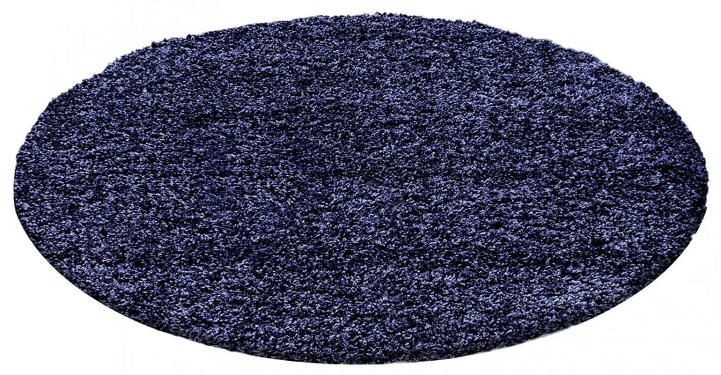 Dywan Shaggy Granatowy 200 cm x 200 cm koło