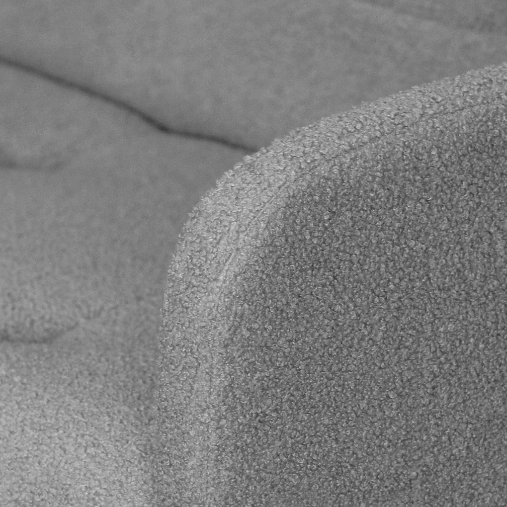 Sofa z Funkcją Spania TIVOLI Rozkładana Dwuosobowa Szara Boucle Nowoczesna