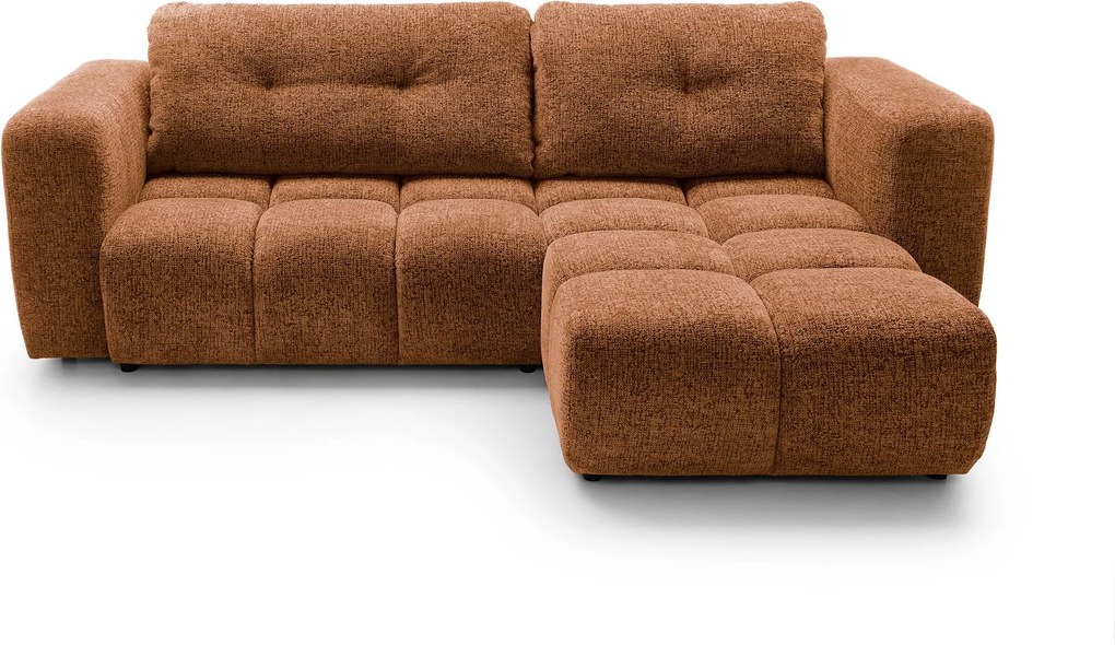 Masseno Narożnik ARTE z funkcją spania i pojemnikiem na pościel Narozniki L, Rozkładana sofa - Miodowy, BELLO 40