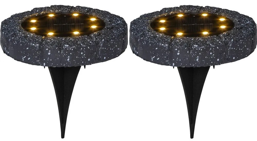 Zestaw 2 ogrodowych lamp solarnych LED Star Trading Lawnlight, ø 11 cm
