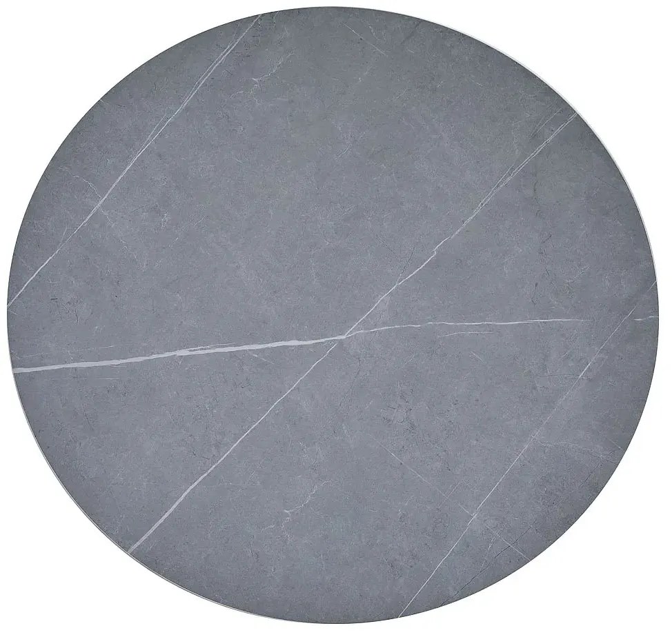 Stół okrągły TALIA 90x90 szary marmur/czarny SIGNAL