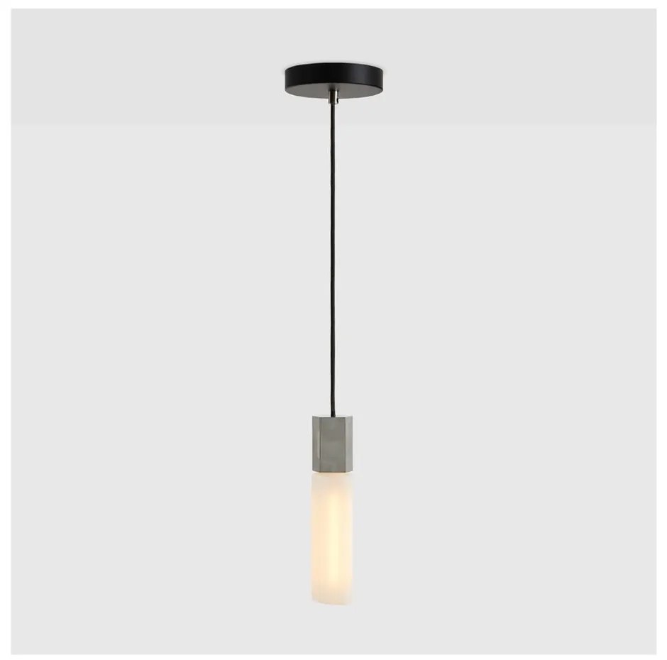 Szara lampa wisząca ze ściemniaczem ø 6 cm Basalt – tala