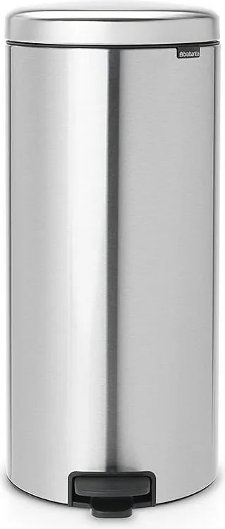 Kosz na Śmieci z Pedalem Newicon 30L Matowy Stal Kod G Srebrny Praktyczny i Cichy