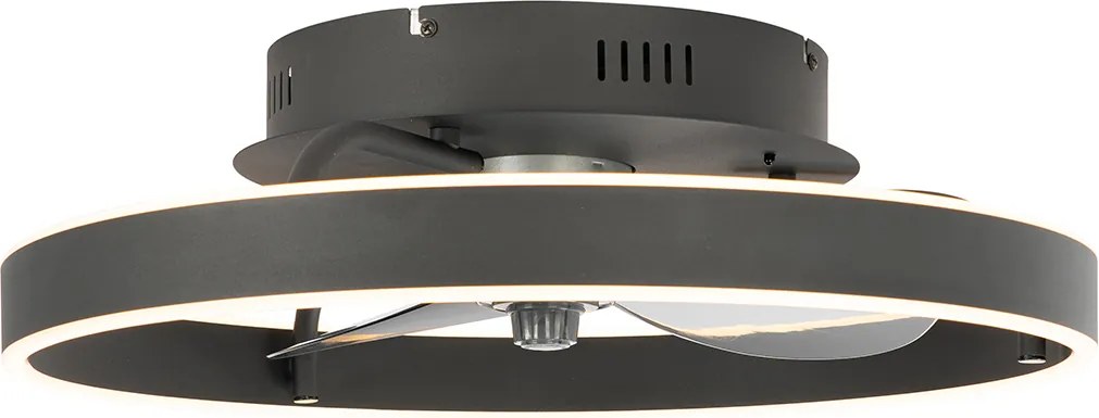 Wentylator sufitowy czarny z LED i pilotem - Maddy