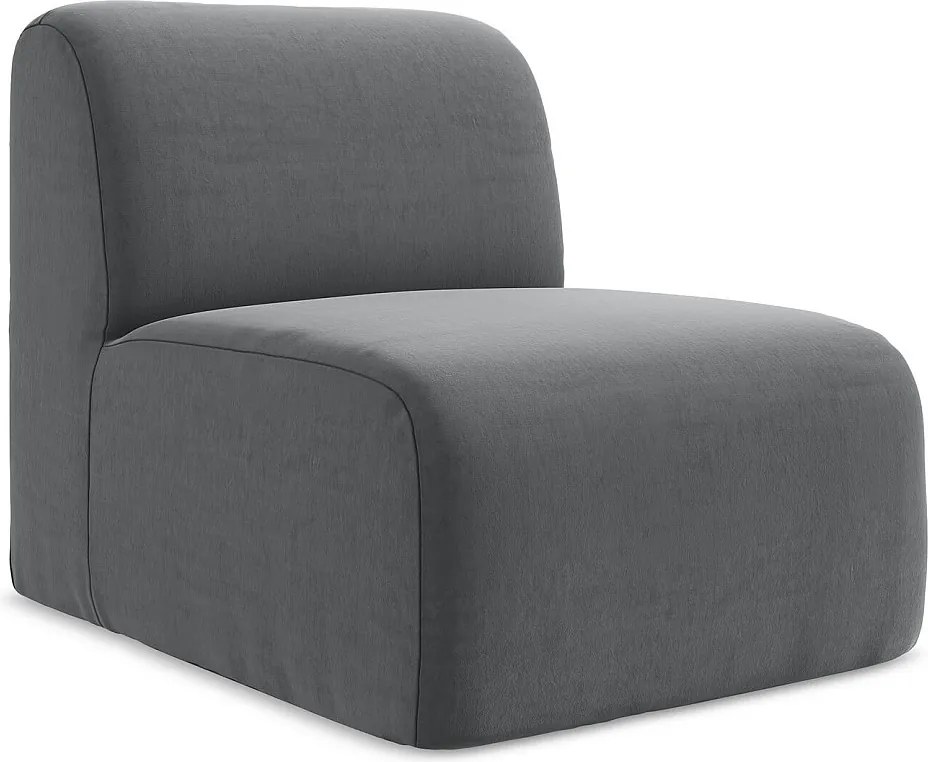 Moduł - z tkaniny welwetowej - stalowy - LANI