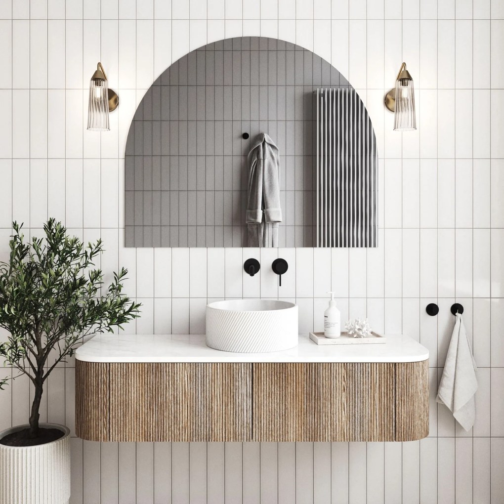 Lustro owalne oszlifowane portalowe bezramowe bez podświetlenia 100 X 78 CM RONA | Różne kolory szkła : Kolor tafli szkła - Grafit