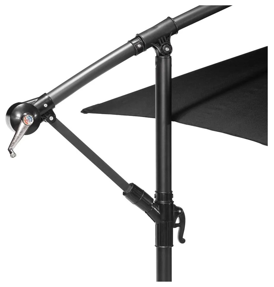 Czarny parasol ogrodowy ø 300 cm Happy Sun – Bonami Essentials