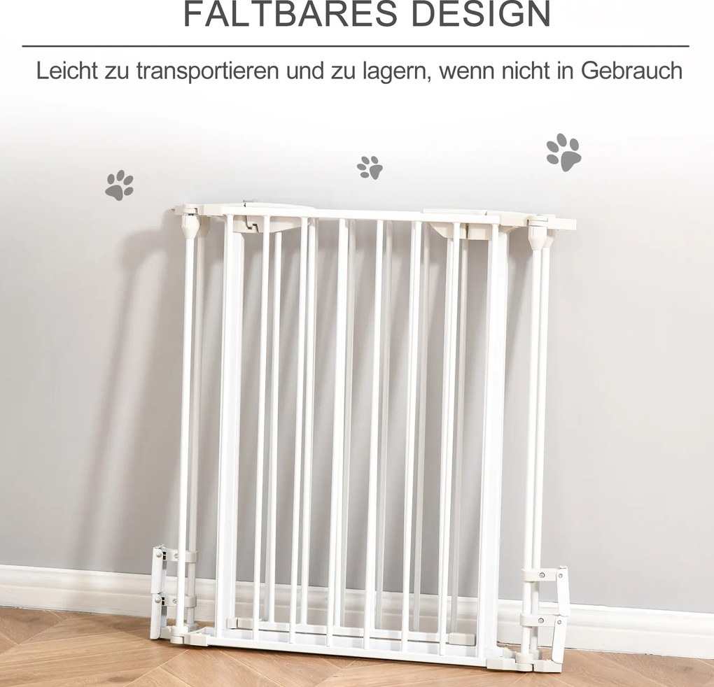 Barierka ochronna dla psów 3 panele tworzywo sztuczne łatwa instalacja bezpieczeństwo biały | Aosom PL