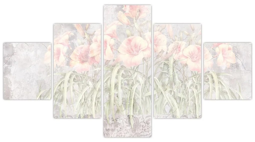 Obraz - Freska lilii (125x70 cm)