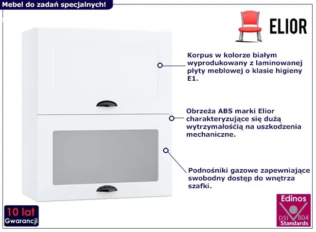 Szafka kuchenna z podwójnym frontem biała - Pergio 35X 60 cm