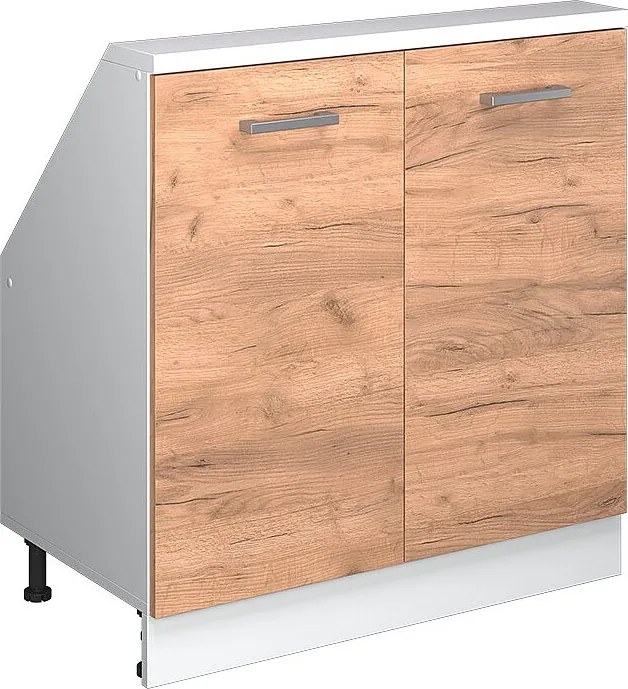 Szafka kuchenna na dach skośny złoty dąb energetyczny 80x46x81.6 r-line