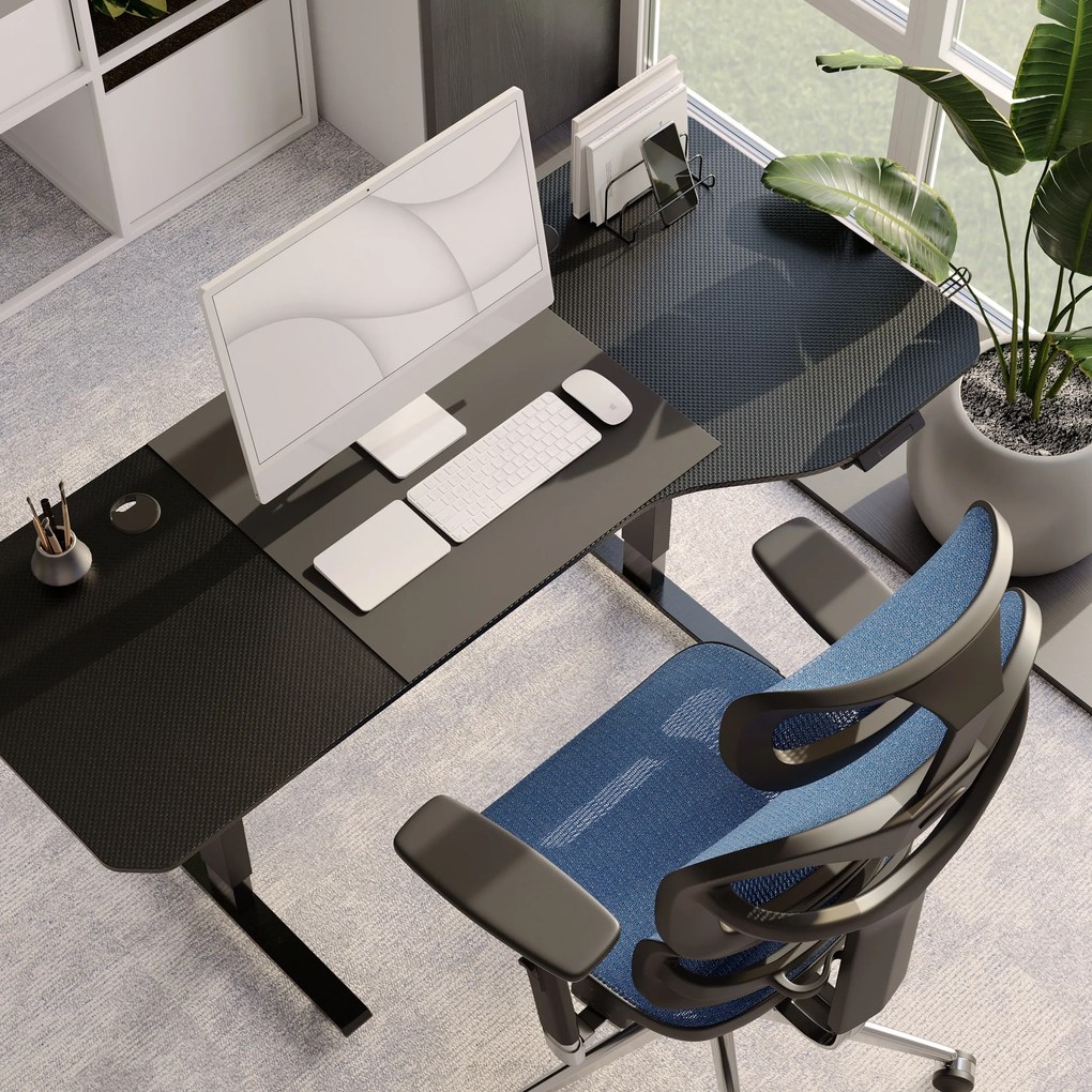 Fotel ergonomiczny Diablo V-Commander: Czarno-Niebieski