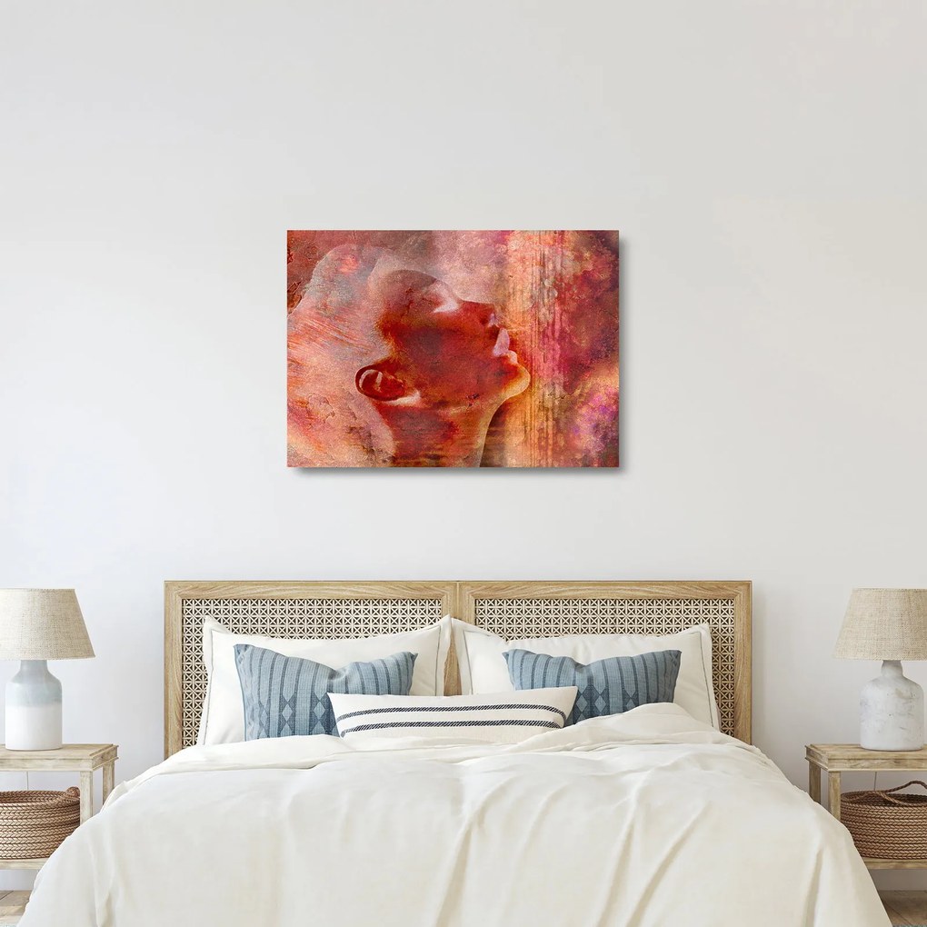 Obraz na szkle - Profil twarzy kobiety (70x50 cm)