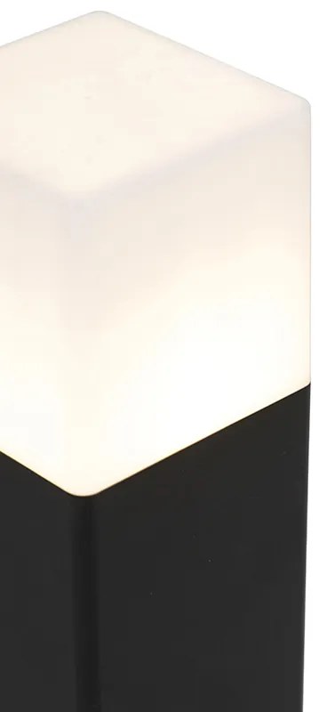 Zewnetrzna Stojąca lampa zewnętrzna czarna z opalowym białym 30 cm - Denmark Nowoczesny Oswietlenie zewnetrzne