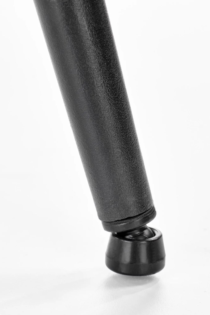 Krzesło biało czarne, tapicerowane, oparcie pepitka K478