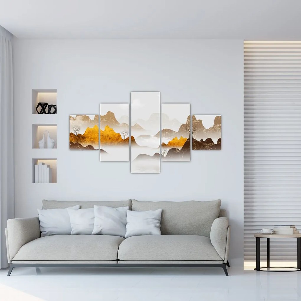 Obraz - Góry we mgle (125x70 cm)