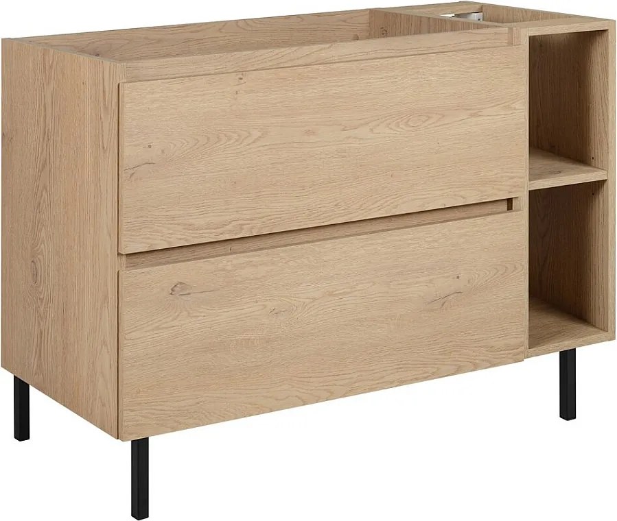 Meble łazienkowe 100 cm (80+20), nóżki, Kolor: Dąb Jasny, 100 x 80,7 x 46 cm