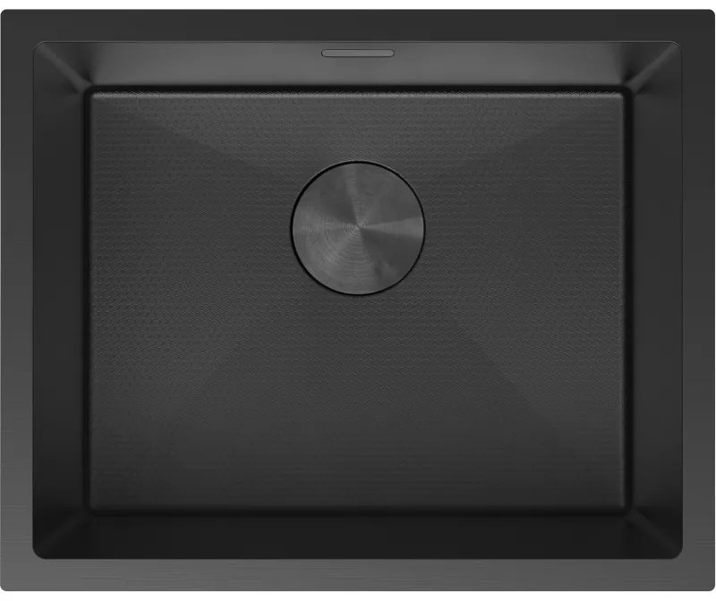 Mexen Trixo zlewozmywak stalowy 1-komorowy 540 x 440 mm, czarny HC - 6414541000-70HC