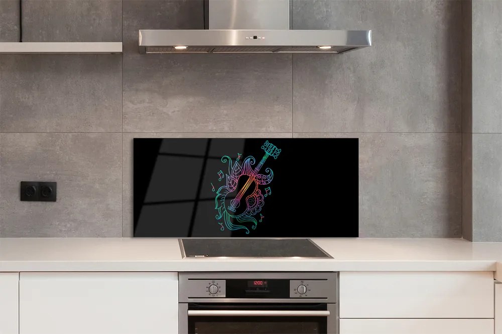 Panel szklany do Kuchni Kolorowa Melodia na Gitarze