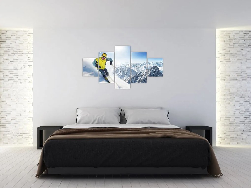 Obraz - Narciarz (125x70 cm)