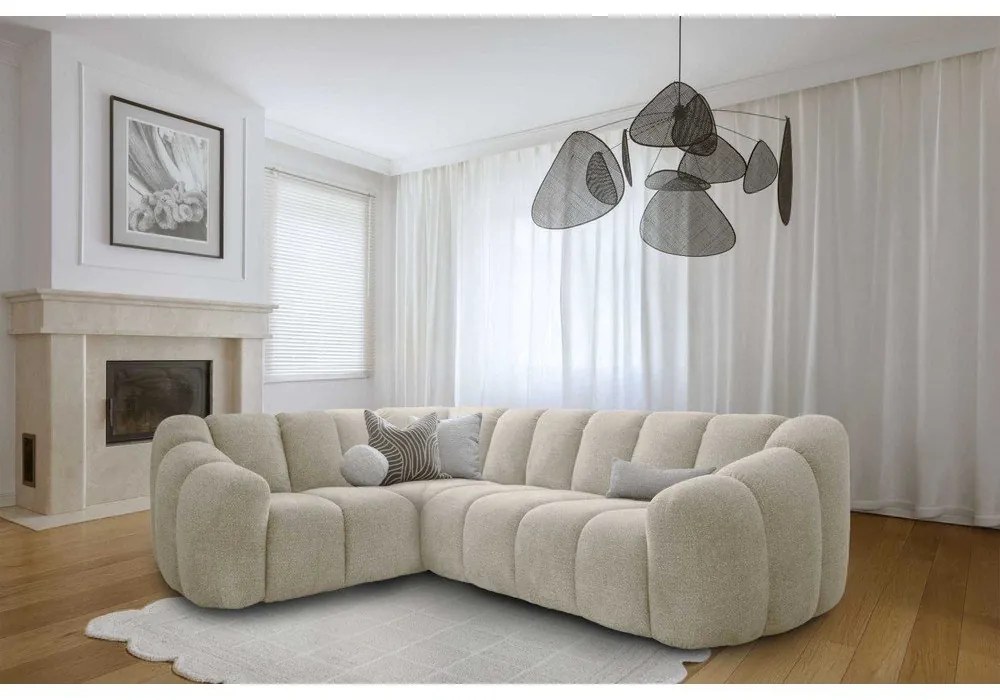 Beżowy narożnik (lewostronny/w kształcie litery L) Shell – Miuform