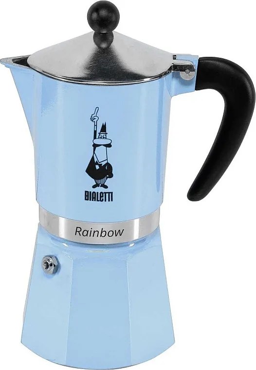Włoski ekspres do kawy Bialetti Rainbow 6 filiżanek 270 ml aluminium jasnoniebieski