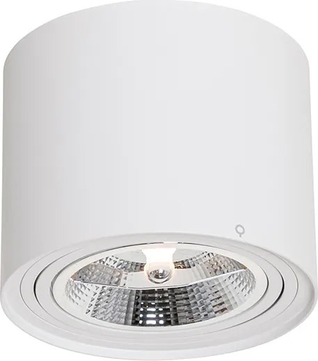 Nowoczesny plafon reflektor biały obrotowy i pochylny AR111 - Rondoo Up