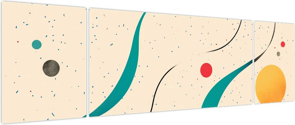 Obraz - Minimalistyczna kolorowa ilustracja (170x50 cm)