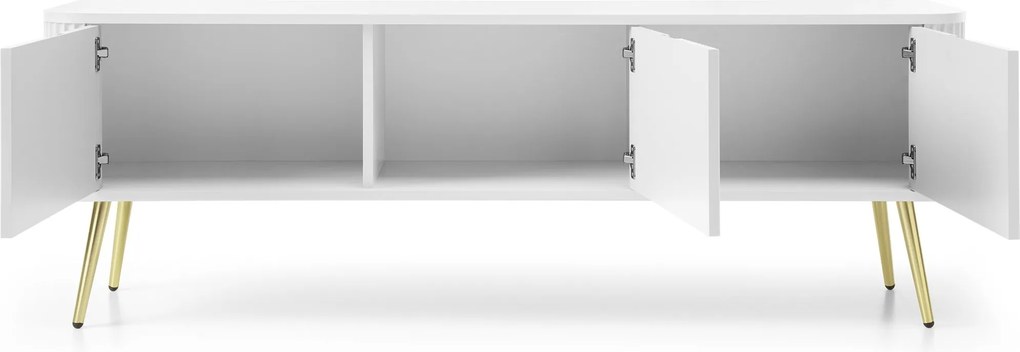 Szafka RTV stojąca ZENZERO 168 cm do Salonu pod Telewizor - Biały