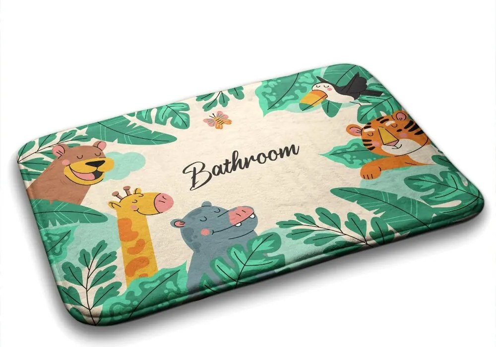 Dywanik antypoślizgowy do łazienki Dywanik antypoślizgowy do łazienki Zwierzęta Safari