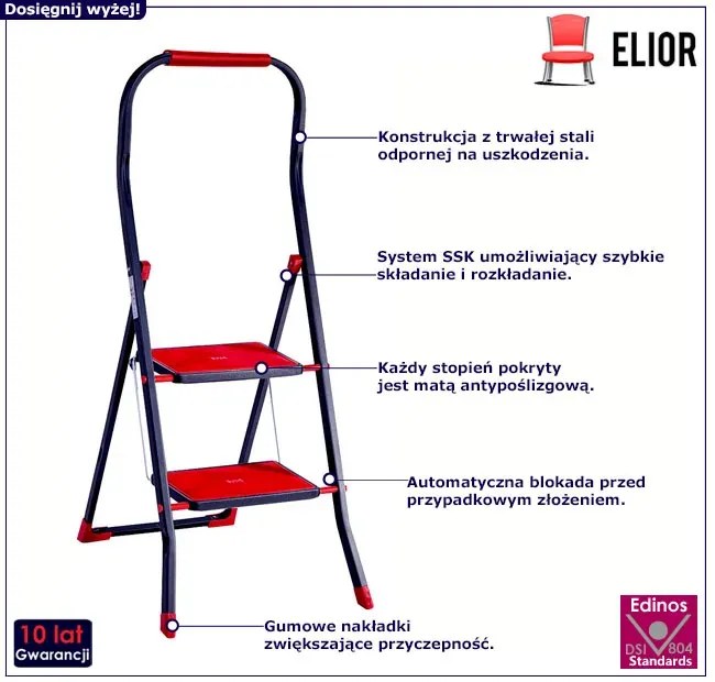 2-stopniowa składana drabinka T0-E68