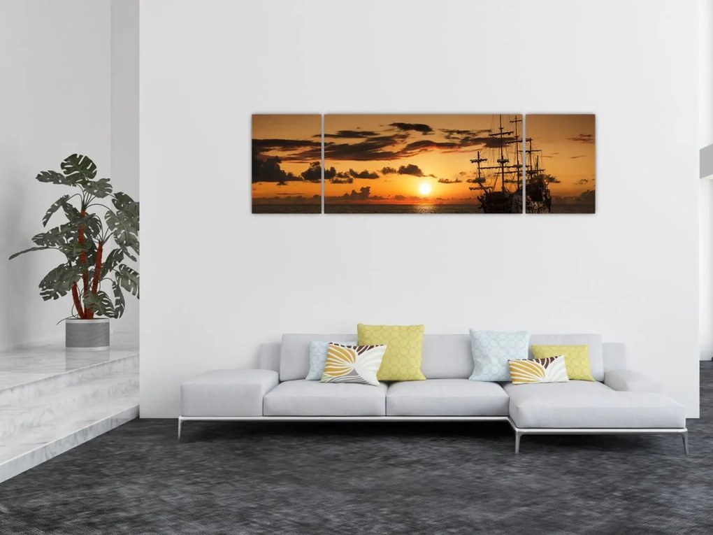 Obraz - Statek piracki (170x50 cm)